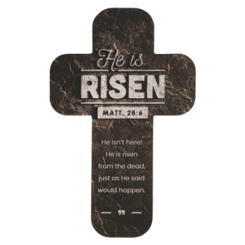Cross Bookmark He Is Risen Black | SU Books | Buy Christian Books ...
